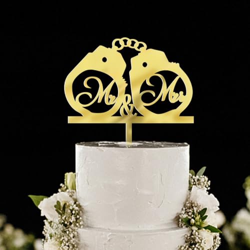 Sleyberoy Tortenaufsatz aus Acryl mit Aufschrift "I Choose You", Brautparty, Hochzeit, Verlobung, Hochzeit, Hochzeit, Jahrestag, Party, ausgewählte Kuchendekoration (Mr und Mrs. G) von Sleyberoy