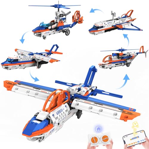 SliBoeyX 5-in-1 City ferngesteuertes STEM Flugzeug-Bauset – App & Fernbedienung – Airplane Flughafen Hubschrauber Baustein Spielzeug – Stadt-Thema Geschenk für Kinder ab 6 Jahren (325 Teile) SliBoeyX 5-in-1 City ferngesteuertes STEM Flugzeug-Bauset – App & Fernbedienung – Airplane Flughafen Hubschrauber Baustein Spielzeug – Stadt-Thema Geschenk für Kinder ab 6 Jahren (325 Teile) von SliBoeyX