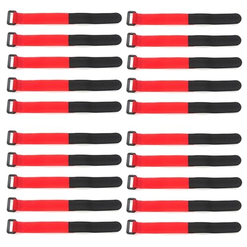 Slicooken 20 STÜCKE 25 cm Lipo Batterie Kabel Binder Rutschfester Zurren Binden Gurt Farben für RC Hubschrauber Quadcopter RC Crawler Auto,Rot Slicooken 20 STÜCKE 25 cm Lipo Batterie Kabel Binder Rutschfester Zurren Binden Gurt Farben für RC Hubschrauber Quadcopter RC Crawler Auto,Rot von Slicooken