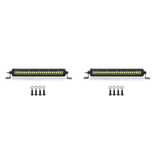 Slicooken 2X RC Auto-Dachlampe 24 36 LED-Lichtleiste für 1/10 RC Crawler Axial SCX10 90046/47 SCX24 D90 TRX4 Karosserie, C Slicooken 2X RC Auto-Dachlampe 24 36 LED-Lichtleiste für 1/10 RC Crawler Axial SCX10 90046/47 SCX24 D90 TRX4 Karosserie, C von Slicooken