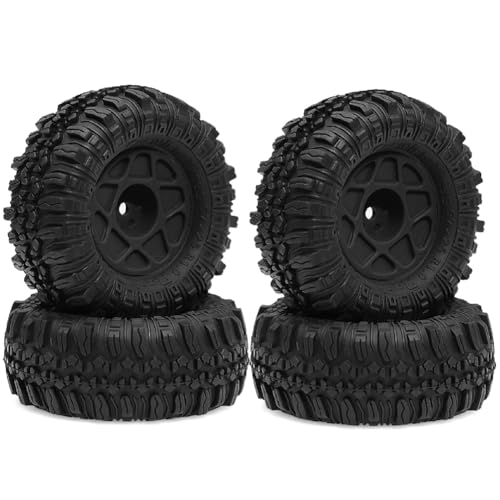 Slicooken 4 Stück 57 mm 1,0 Beadlock-Radreifensatz für TRX4M SCX24 AX24 FCX24 FCX24M 1/18 1/24 RC Crawler Car Schwarz Slicooken 4 Stück 57 mm 1,0 Beadlock-Radreifensatz für TRX4M SCX24 AX24 FCX24 FCX24M 1/18 1/24 RC Crawler Car Schwarz von Slicooken