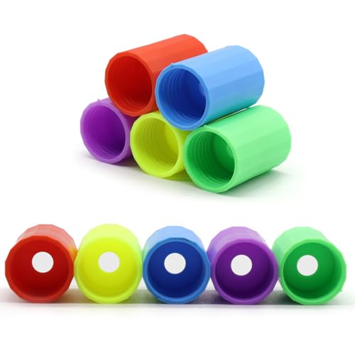 10 Stück bunte Schlauch-Flaschenverbinder, leichter Wasser-Vortex-Anschluss, kleine Größe, Flaschen-Liter-Verbinder, Kunststoffverbinder, Tornado-Flasche für wissenschaftliche Experimente von Slightly warm