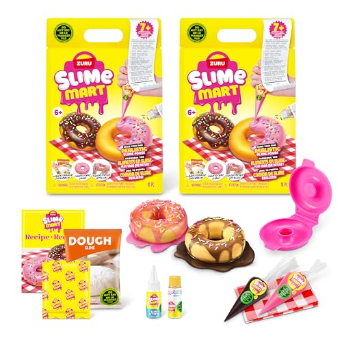 Slime Mart kleine Tüte (Krapfen) von ZURU (2 Pack), Schleim-Spielzeug, Basteln für Kinder und Kidults, Soft-Schleim-Herstellungsset für Mädchen von 6–10 von Slime Mart