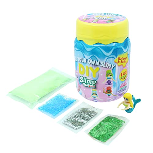 SLIMY DIY Collectible Meerjungfrau - 500g Original Slimy Slime Spielmasse, Spielspaß für Kinder, Schleim zum Selbermachen inkl. lustiger Sammelfigur, elastische Spielknete (Spielzeug ab 5 Jahre) von Slimy
