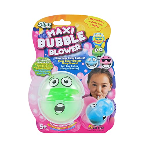 Slimy Maxi Bubble mit Bubble-Blower - für supergroße Schleim-Blasen aus extrem dehnbarem Slime, Spielmasse für Kinder (Spielzeug ab 3 Jahre), Farbe:Grün von Slimy