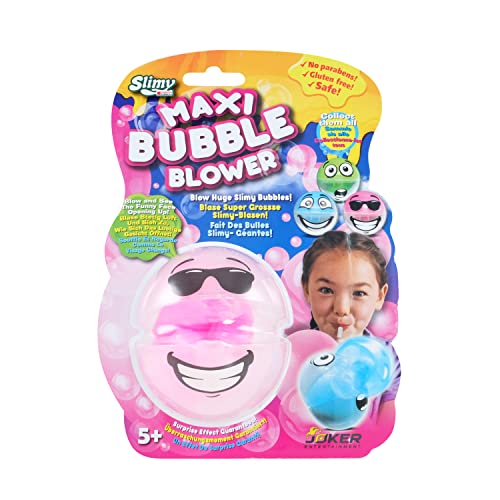 Slimy Maxi Bubble mit Bubble-Blower - für supergroße Schleim-Blasen aus extrem dehnbarem Slime, Spielmasse für Kinder (Spielzeug ab 3 Jahre), Farbe:Pink von Slimy