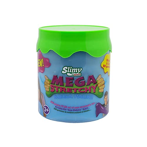 SLIMY Mega Stretchy 500g - Original Slimy Mega Slime Spielmasse für Kinder, extrem dehnbarer Schleim in der Geschenkbox, elastische Spielknete als Kindergeschenk, Farbe:Blau SLIMY Mega Stretchy 500g - Original Slimy Mega Slime Spielmasse für Kinder, extrem dehnbarer Schleim in der Geschenkbox, elastische Spielknete als Kindergeschenk, Farbe:Blau von Slimy