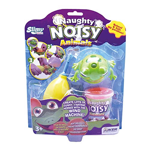 SLIMY Naughty Noisy Animals 200g Frosch - Lustige Sammelfiguren zum Füllen mit Original Slimy Spielmasse für freche Pupsgeräusche und Slimy-Blasen von Slimy