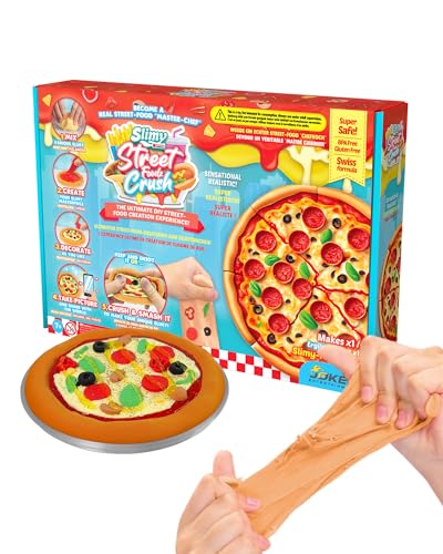 SLIMY Street Foodz Crush - Pizzarino, Slime und Knete Kreativ-Set, Kochspiel zum selber Mischen, Formen und Dekorieren, kreatives Gestalten für Kinder SLIMY Street Foodz Crush - Pizzarino, Slime und Knete Kreativ-Set, Kochspiel zum selber Mischen, Formen und Dekorieren, kreatives Gestalten für Kinder von Slimy