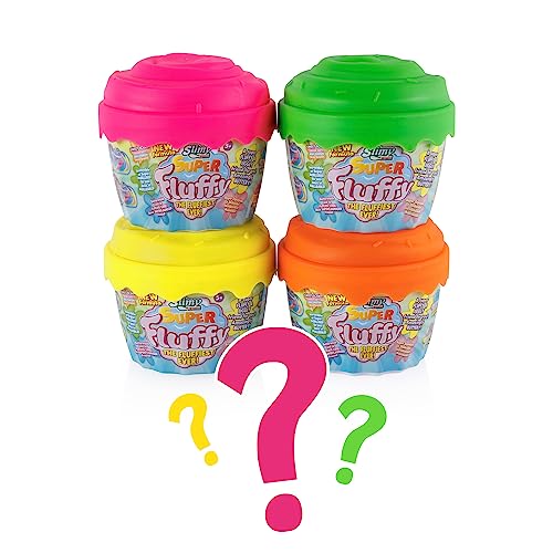 SLIMY Super Fluffy 300g Spielmasse im Cup Cake-Becher - der flaumigste Original Slimy Slime, lustig duftende Schleim Knete für Kinder, Spielspaß mit elastische Spielknete (ab 3 Jahren) von Slimy