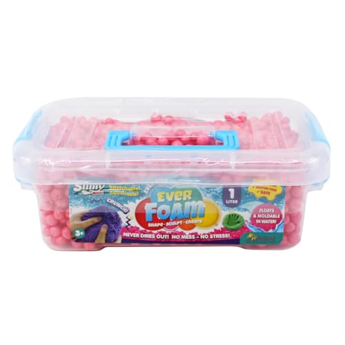 Slimy Ever Foam - 1 Liter ultimativ sensorische original Wolkenschleim Spielmasse, die Niemals trocknet, für kreativen Knet- und Modellier-Spass - auch im Wasser, Farbe:Pink Slimy Ever Foam - 1 Liter ultimativ sensorische original Wolkenschleim Spielmasse, die Niemals trocknet, für kreativen Knet- und Modellier-Spass - auch im Wasser, Farbe:Pink von Slimy