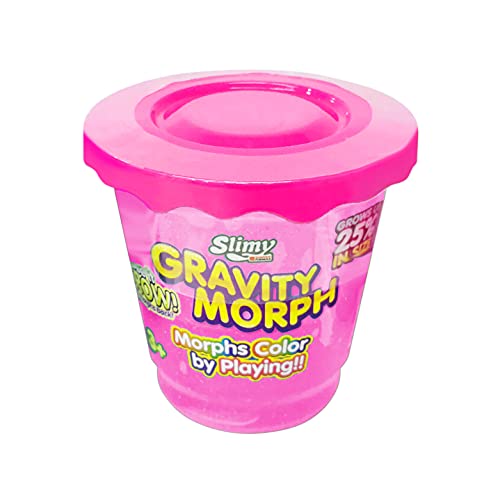 SLIMY Gravity Morph 160g in Pink - Original Slimy Slime Spielmasse für Kinder, magischer Schleim dehnt Sich beim Spielen aus und ändert die Farbe, elastische Spielknete (Spielzeug ab 3 Jahre) von Slimy