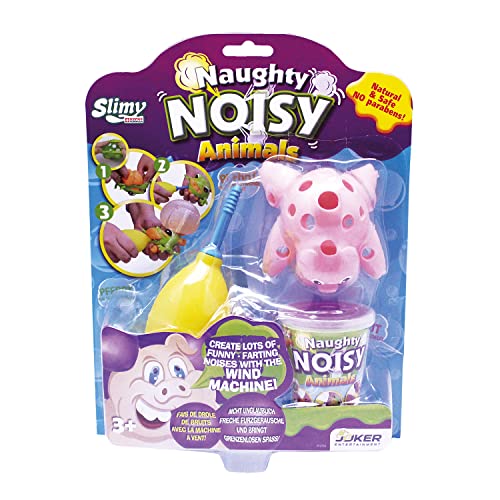 SLIMY Naughty Noisy Animals 200g Schwein - Lustige Sammelfiguren zum Füllen mit Original Slimy Spielmasse für freche Pupsgeräusche und Slimy-Blasen von Slimy