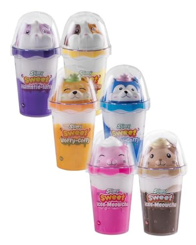 Slimy Soft & Squishy Collectibles 6er-Pack - 6x150g Original Slime, sicherer Knetspaß für Kinder mit Schleim in Zwei Farben und lustiger Anti-Stress Squishy Sammelfigur von Slimy
