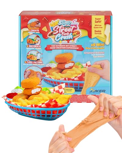 Slimy Street Foodz Crush - Mini Chiccy Nuggies, Slime und Knete Kreativ-Set, Backspiel zum selber Mischen, Formen und Dekorieren, kreatives Gestalten für Kinder von Slimy