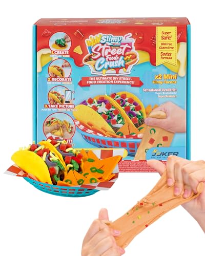 Slimy Street Foodz Crush - Mini Tacooz, Slime und Knete Kreativ-Set, Backspiel zum selber Mischen, Formen und Dekorieren, kreatives Gestalten für Kinder von Slimy