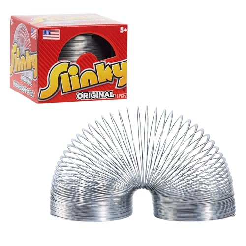 Just Play Das Original Slinky Schraubenfeder-Spielzeug, Metall-Slinky, Antistress-Spielzeug, Kinderspielzeug ab 5 Jahren von Just Play
