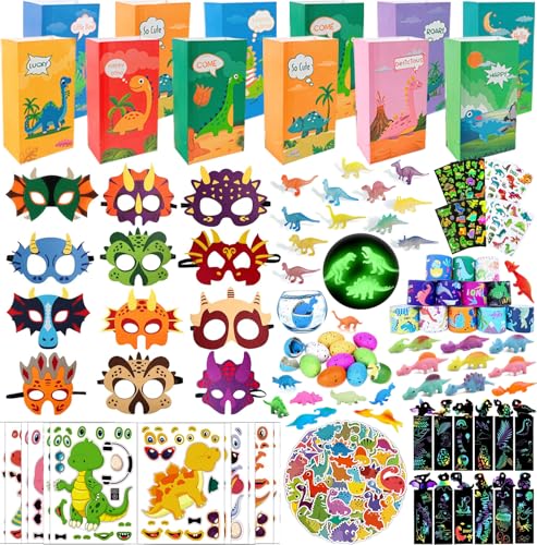 Dino Mitgebsel Kindergeburtstag für 12 Kinder, Dino Geburtstag Party Deko Kindergeburtstag Gastgeschenke,Give Aways Kindergeburtstag 10 Stile mit Dino Maske,Mini Dino Figuren,Dino Tattoo,Dino Sticker Dino Mitgebsel Kindergeburtstag für 12 Kinder, Dino Geburtstag Party Deko Kindergeburtstag Gastgeschenke,Give Aways Kindergeburtstag 10 Stile mit Dino Maske,Mini Dino Figuren,Dino Tattoo,Dino Sticker von Slmeno