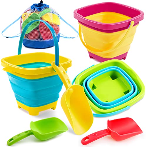Sloosh 3 PCS Faltbare Eimer mit 3 Schaufeln Sand Eimer Wasser Eimer Sandkasten Sommer Party Faltbare Eimer Eimer Silikon zusammenklappbar Eimer Kinder Strand Spielzeug 2.4L Sloosh 3 PCS Faltbare Eimer mit 3 Schaufeln Sand Eimer Wasser Eimer Sandkasten Sommer Party Faltbare Eimer Eimer Silikon zusammenklappbar Eimer Kinder Strand Spielzeug 2.4L von Sloosh
