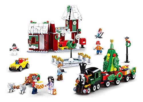 Sluban Klemmbausteine Weihnachtliches Dorf (565 Teile) [M38-B0887], Spielset, Klemmbausteine, City, mit Spielfigur, Stadtleben, bunt, SL95757 von Sluban Klemmbausteine