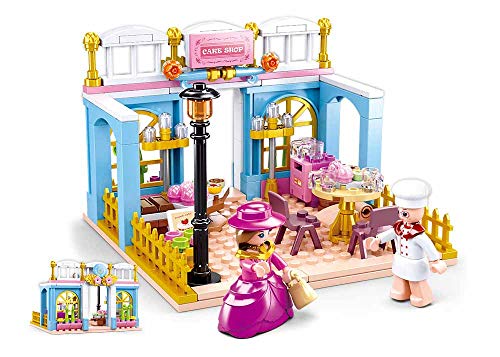 Sluban Klemmbausteine SL95733, Konditorei (199 Teile) [M38-B0873], Spielset, Klemmbausteine, City, mit Spielfigur, Mädchenträume, bunt von Sluban Klemmbausteine