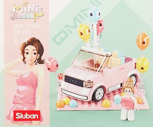 SLUBAN Mini Handcraft Party Car Pink Bausatz 245 Teile von Sluban