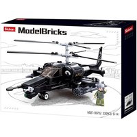 Sluban ARMY M38-B0752 - Kampf-Helikopter III, Hubschrauber, Bausatz, 330 Klemmbausteine, 1 Figur von Sluban