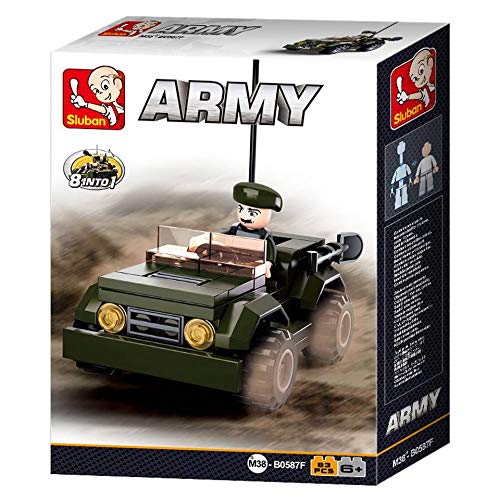 Sluban- Army-Jeep(82 Stück), M38-B0587F, Mehrfarbig von Sluban