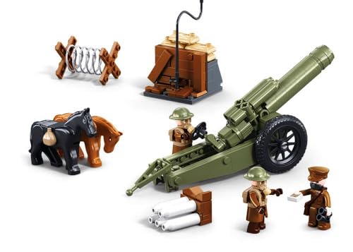 Sluban Historisches Militär-Bauset, Panzer 19,2 cm und Artilleriegeschütz 17,4 cm, mit Minifiguren und Zubehör, M38-B1295 Sluban Historisches Militär-Bauset, Panzer 19,2 cm und Artilleriegeschütz 17,4 cm, mit Minifiguren und Zubehör, M38-B1295 von Sluban