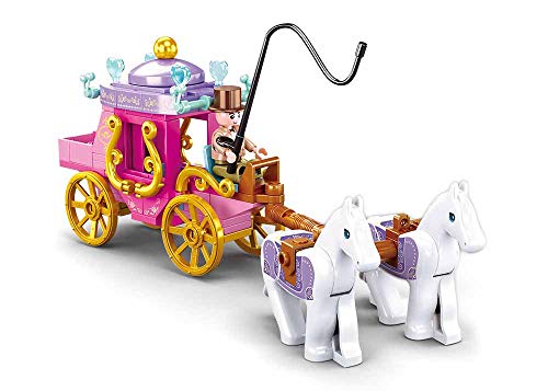 Sluban Klemmbausteine Pferde mit Kutsche (139 Teile) [M38-B0872], Spielset, Klemmbausteine, Girls Dream, mit Spielfigur, Mädchenträume, bunt, SL95732 von Sluban Klemmbausteine
