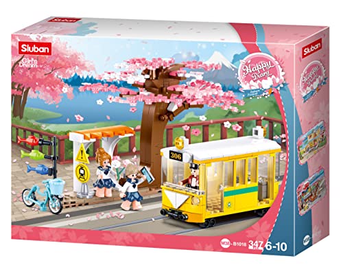 Sluban Klemmbausteine M38-B1018 Happy Diary-Downtown Tram 347PCS von Sluban