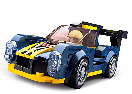 Sluban Klemmbausteine SL95535, Langstrecken Rennwagen (166 Teile) [M38-B0673], Spielset, Klemmbausteine, Rennauto, mit Spielfigur, Car Club, Multi Colou von Sluban Klemmbausteine