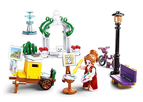 Sluban Klemmbausteine SL95729, Künstlerin im Park (114 Teile) M38-B0869, Spielset , Klemmbausteine, City, mit Spielfigur, Mädchenträume, bunt von Sluban Klemmbausteine