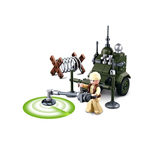 Sluban Klemmbausteine Mini-Bauset Minensucher WWII (88 Teile) [B0678D], Spielset Klemmbausteine, Soldaten, mit Spielfigur, Army WWII bunt, SL07125 von Sluban Klemmbausteine
