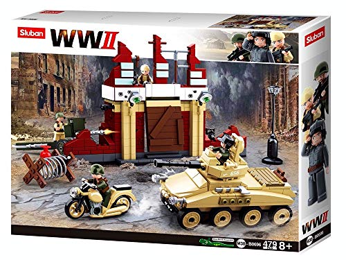 WWII - Kampf um Stalingrad (479 Teile), Spielset, Steckbausteine, mit Spielfigur, für Kinder ab 4 Jahren von Sluban