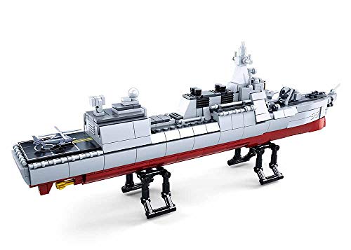 Sluban Klemmbausteine Zerstörer II (617 Teile) [M38-B0700], Spielset, Klemmbausteine, Soldaten, mit Spielfigur, Army, Multi Colour, SL95570 von Sluban Klemmbausteine