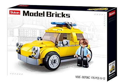 Sluban M38-B0706C Modell Bricks-Beetle Car(176 Stück), Mehrfarbig, one Size von Sluban
