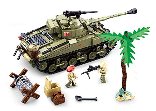 Schlacht um Tobruk WWII (790 Teile) [B0713], Spielset Klemmbausteine, Soldaten, mit Spielfigur, Army WWII, Sluban SL95583 von Sluban Klemmbausteine