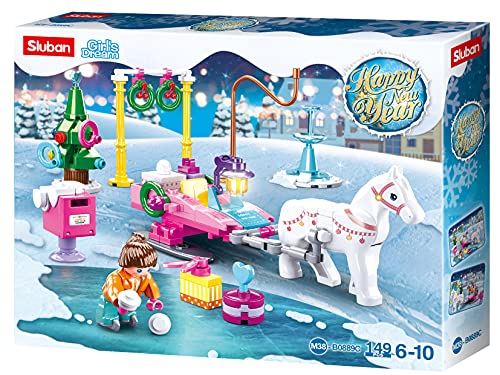 Sluban M38-B0889C Town-New Year Series Horse and Sleigh, Mehrfarbig Sluban M38-B0889C Town-New Year Series Horse and Sleigh, Mehrfarbig von Sluban