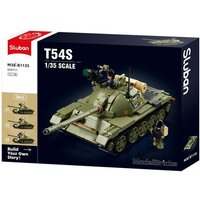 Sluban M38-B1135 - Panzer T54S, Kampfpanzer (MBT) 3-in-1, Bausatz 604 Klemmbausteine, 2 Figuren, Maßstab 1:35, 604 Klemmbausteine, 2 Figuren von Sluban