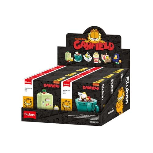 Sluban M38-B1221 Garfield Sammelfiguren-Set, 6 Designs mit Kühlschrank, Kaffeetasse, Badewanne, Popcorn, Bett und Sessel, Display-Box Sluban M38-B1221 Garfield Sammelfiguren-Set, 6 Designs mit Kühlschrank, Kaffeetasse, Badewanne, Popcorn, Bett und Sessel, Display-Box von Sluban