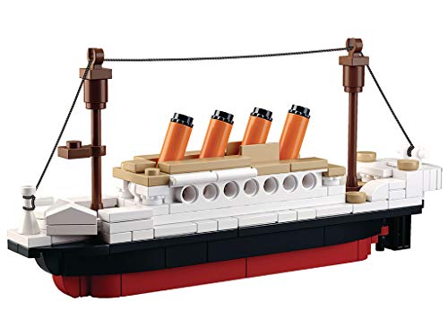 Sluban Klemmbausteine SlubanM38-B0576 SL95336, Kleiner Bausatz (194 Teile) [M38-B0576], Spielset, Klemmbausteine, Schifffahrt, mit Spielfigur, Titanic, bunt von Sluban Klemmbausteine
