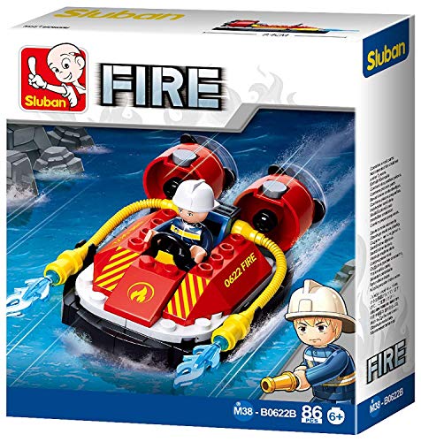 Sluban- Small Fireboat 86 Stück, M38-B0622B, Mehrfarbig von Sluban