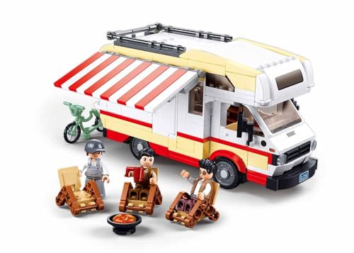 Sluban TS-3 RV Modellbau-Set, Campingbus mit 3 Minifiguren, 506 Teile, 19,1 cm, 1:35 Maßstab, M38-B1193 Sluban TS-3 RV Modellbau-Set, Campingbus mit 3 Minifiguren, 506 Teile, 19,1 cm, 1:35 Maßstab, M38-B1193 von Sluban