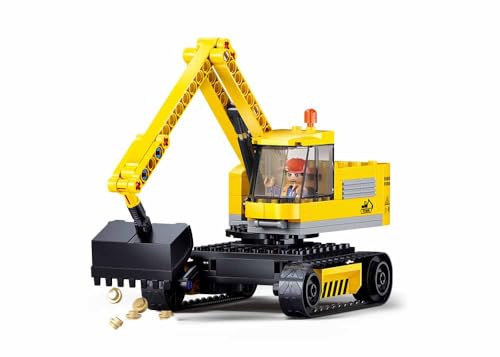 Sluban Town Bauklotz-Set, Baufahrzeug Bagger M38-B1196, 152 Teile, Spielzeug für Kinder 6-12 Jahre von Sluban