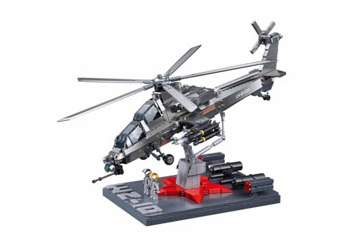 Sluban WZ-10S Militär-Hubschraubermodell, Maßstab 1:35, 914-teilig, 44,1 cm, Titan-Silber-Finish Sluban WZ-10S Militär-Hubschraubermodell, Maßstab 1:35, 914-teilig, 44,1 cm, Titan-Silber-Finish von Sluban