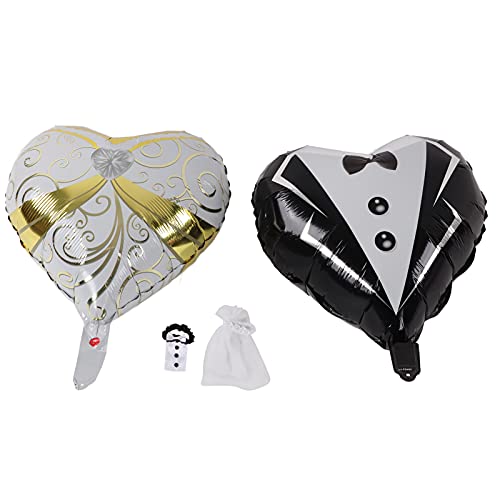 2 Stück Herzballons, Valentinstagsballons für Valentinstag, romantische Dekorationen, Verlobung, Hochzeit, Jahrestag, Geburtstag von Sluffs