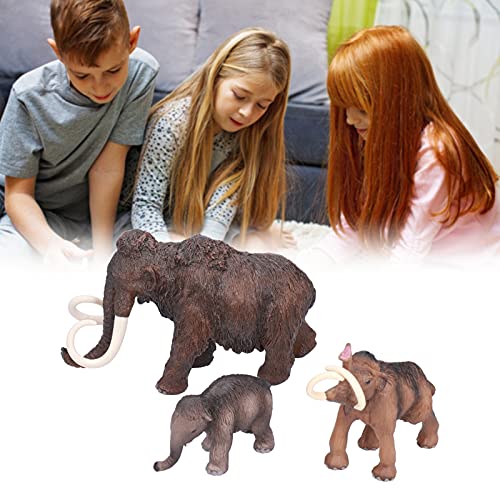 Sluffs 3-teiliges Mammut-Familienspielzeug, realistisches antikes Elefantenfiguren-Modell, Kuchenaufsatz, Spielset, pädagogisches Spielzeug, Party-Spielset, Spielzeug von Sluffs