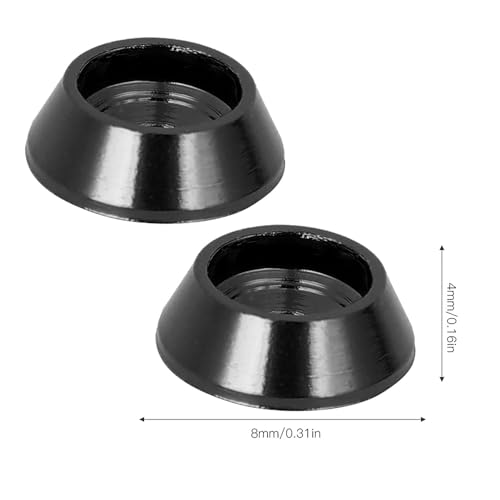 Sluffs Aluminum Alloy Screw Shim Upgrade Spare Parts for MN90 MN99 MN91 FJ45 RC Car [Set of 10] Red Blue Black (Black) von Sluffs