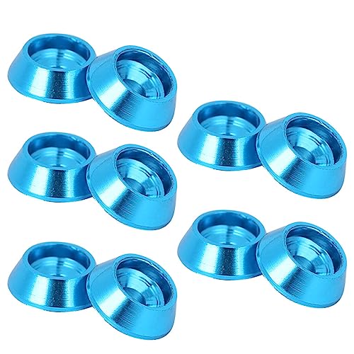 Sluffs Aluminum Alloy Screw Shim Upgrade Spare Parts for MN90 MN99 MN91 FJ45 RC Car [Set of 10] Red Blue Black (Blue) von Sluffs